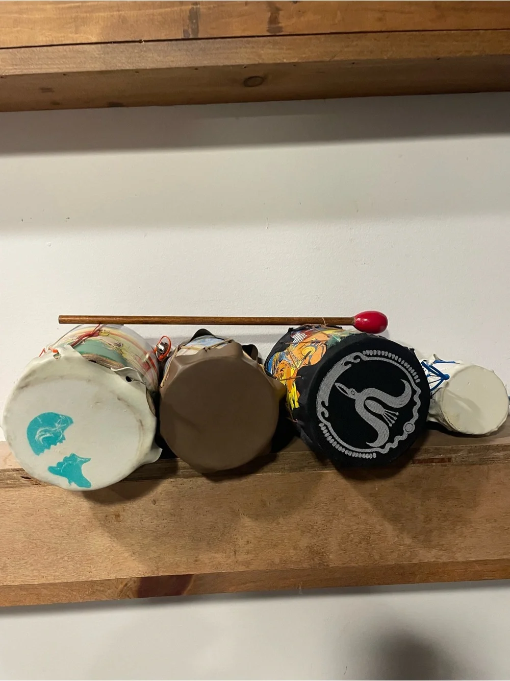 Vintage Style Toy American Indian-themed Barrel Drum Lot Kids Toys souvenirs